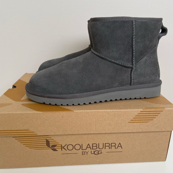 Koolaburra by UGG Australia Grey Suede Mini II Boots Size 10 - Picture 1 of 4